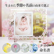《セット割》命名書 クリア おしゃれ フォトフレーム 写真立て ベビーフォトフレーム 孫誕生記念 出産メ…