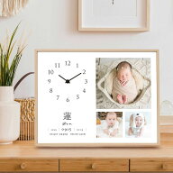 ニューボーンフォト誕生記念品 命名書 時計 出産祝い メモリアル 赤ちゃん 子供 出産記念品 お宮参り記念…