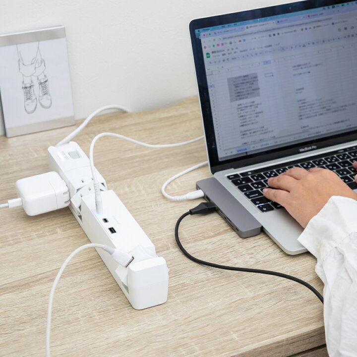楽天市場】＜雑誌掲載多数＞驚異の速さ 電源タップ usb type-c PD 65W 