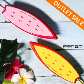 【 アウトレット 】残りわずか！ピンクのみ！Fargo ファーゴ 中身は新品 延長コード 電源タップ 電源 タップ OAタップ 電源コード ハワイ 西海岸 海 カラー インテリア サーフボード サーフィン 雷サージ おしゃれ ファーゴ ギフト プレゼント お部屋作り 便利 SALE