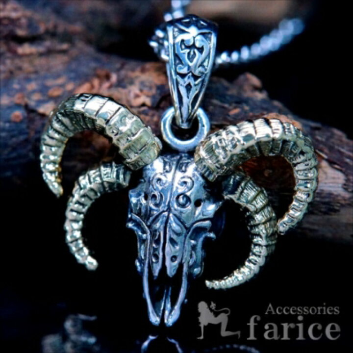 楽天市場】シルバーアクセサリー キリスト教 山羊 悪魔 バフォメット 