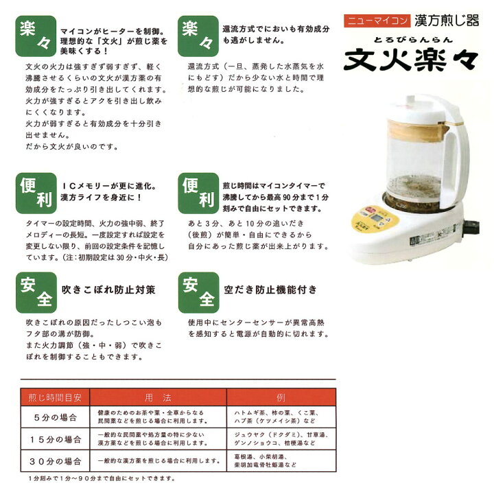 象印 マホービン 漢方煎じ器 文火楽々（とろびらんらん）EK-SA10WB 