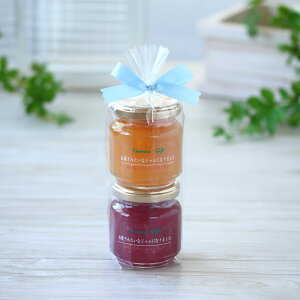 リボンラッピング ギフト 『コラボジャム2個セット』プチギフト 送料無料 贈り物 詰め合わせ プレゼント 冬ギフト 御礼 御祝 お返し 手土産 ご挨拶 心ばかり ハロウィン お手頃 スイーツ ト