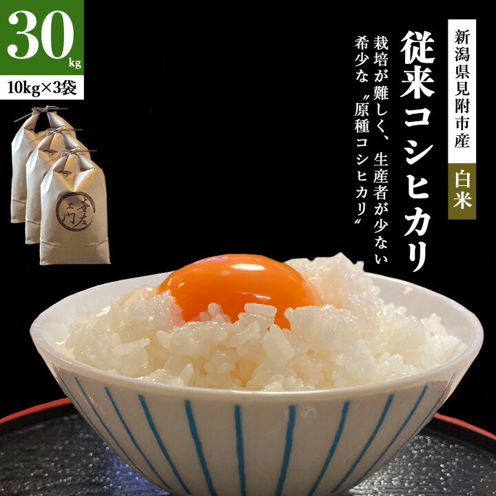 楽天市場】こしひかり 従来コシヒカリ 30kg コシヒカリ 令和5年産 新潟 