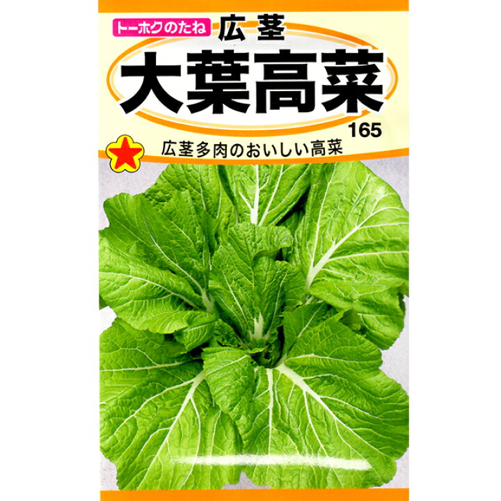 楽天市場 トーホク 野菜の種 種子 高菜 大葉高菜 種 追跡可能メール便発送 全国一律370円 ファームトップ 楽天市場店