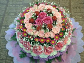 フラワーケーキ＜ピンク＞(L）