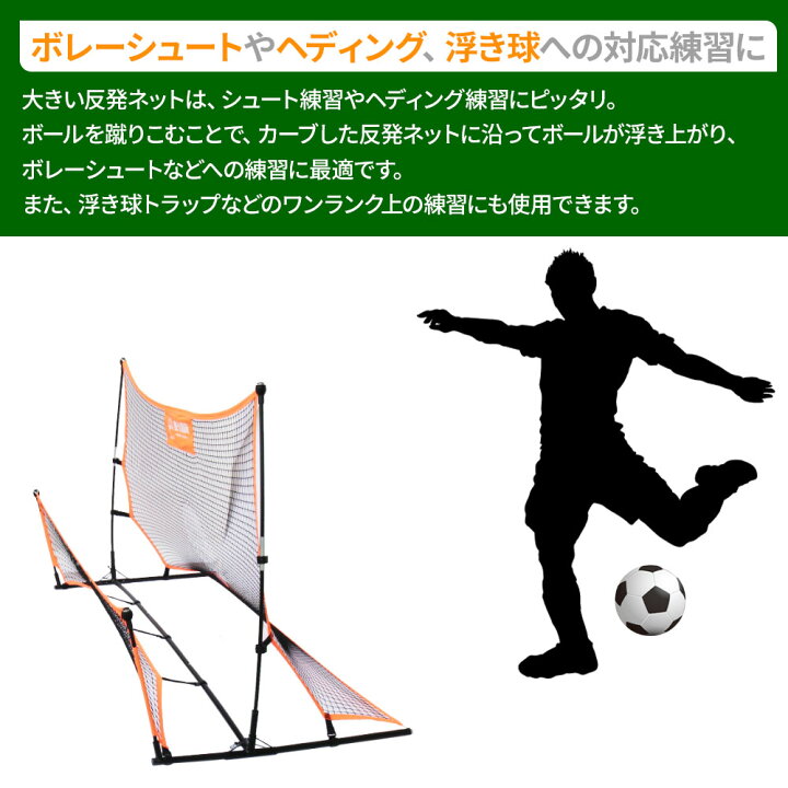 楽天市場 5 Offクーポン利用時7 581円 3 15 0 00 23 59 サッカー 練習ネット リバウンドネット ネット 2枚 シュート練習 パス練習 反発ネット 簡単組み立て 大型 キック 公園 部活 練習 ゴール ヘディング 屋外 組み立て コンパクト 収納 跳ね返り 壁あて 送料無料