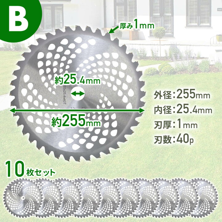 楽天市場】草刈り機 刃 チップソー 替え刃 交換用 40枚刃 60枚刃 36枚 