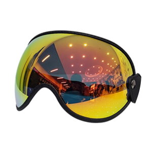 スポーツゴーグル バイクゴーグルバブルレンズレトロバイクゴーグル ユニバーサル Wバブルミラー