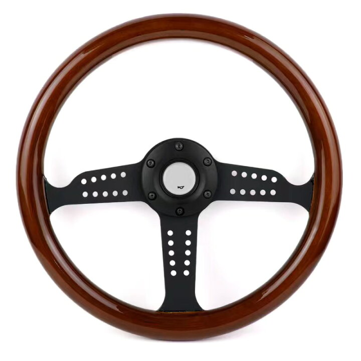 無垢材ステアリングホイールレーシングレトロ14インチ350MM ピーチウッド 