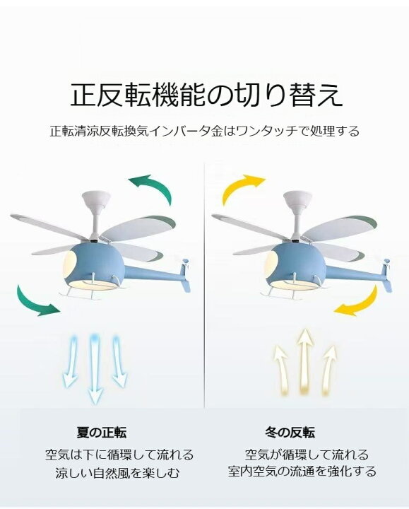 楽天市場】子供部屋用 小飛行機 シーリングファンライト ヘリコプター 