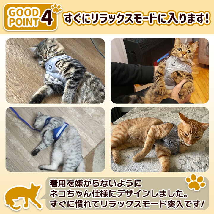 楽天市場 猫 ハーネス 外れない ネコ リード ベスト ダブルロック 脱げない 紐 おしゃれ ダブル ロック 抜けない 猫用ハーネス 犬ハーネス 小型犬 可愛い 中型犬 ハーネス安全帯 おすすめ 散歩 メッシュ ウェアハーネス 胴輪 リード付き 簡単着用 Fasao 楽天市場店