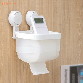 500円OFFクーポン 壁掛け トイレットペーパーボックス パンチフリー 大容量 キッチンペーパースタンド 透明蓋付き 洗面所 掛ける ロール紙収納 小物置き 整理棚 使用便利 アパート シンプル 軽量 普段使い 防水耐久 工事不要 吸盤式 片手でとれる fascimo