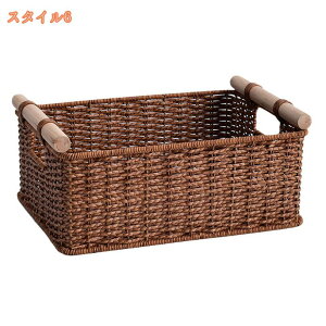 収納ボックス 軽量 編み込み 籐製 耐久 収納かご 収納バスケット 卓上収納 オシャレ 耐用 お手入れ簡単 仕分け収納 審美性 実用的 部屋 キッチン 洗面所 バスルーム用 使いやすい 軽い 丈夫
