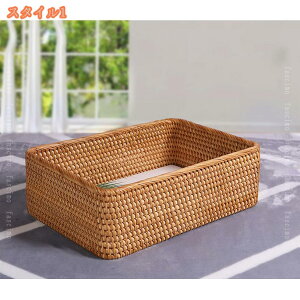 藤製かご 収納バスケット タオル収納 おしゃれ 籐かご ラタン 収納かご おもちゃ入れ かご バスケット 洗面所 バスルーム 玄関 キッチン 台所 カフェ 喫茶店 飲食店 レストラン 店舗 ラタン