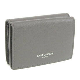サンローラン/SAINT LAURENT 三つ折り財布 財布 レザー グレー系 レディース 459784b680n1202-zz アウトレット 土日祝も毎日発送します
