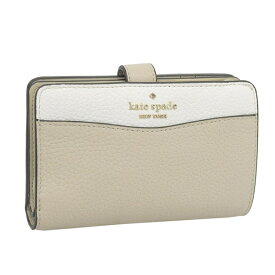 ケイトスペード 財布 レディース アウトレット 二つ折り財布 レザー ベージュ leila medium compact bifold wallet K6396-250 KATE SPADE