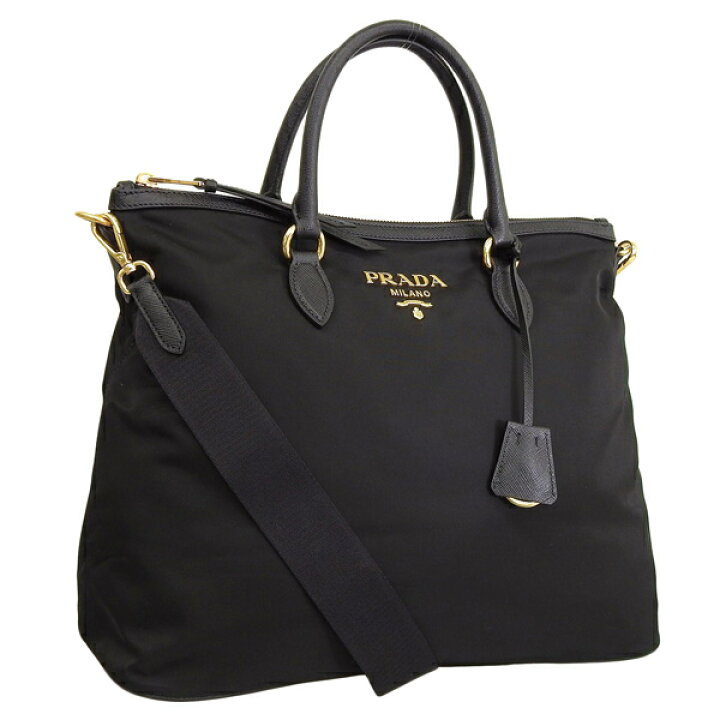 PRADA ブラック ナイロンバック 2way TESSUTO+SAFFIAN 楽天市場 
