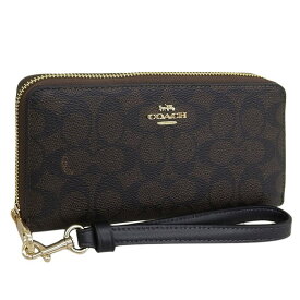 コーチ 財布 レディース 長財布 アウトレット ブラウン LZA WLT SIG CNVS CW778IMXAQ COACH
