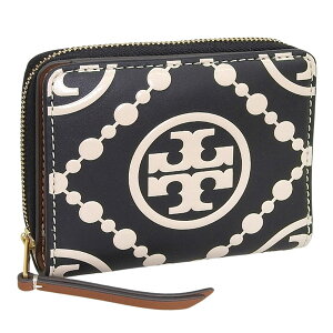 �g���[�o�[�` ���z ���f�B�[�X ��܂���z ���U�[ �u���b�N�}���` T MONOGRAM CONTRAST EMBOSSED BI-FOLD WALLET 146179-001 TORY BURCH