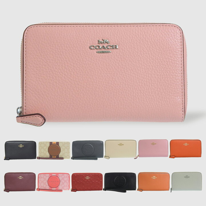 楽天市場】コーチ 財布 長財布 花柄 デニム ラウンドファスナ—中長財布  