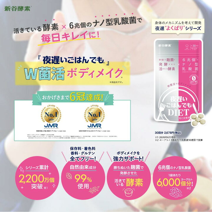 楽天市場】【酵素＆乳酸菌で菌活！】夜遅いごはんでも [ W菌活ボディ  