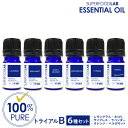 アロマオイル トライアル 6本 セット B 精油 エッセンシャルオイル ( 5ml × 6 ) SUPERFOOD LAB スーパーフードラボ [ 無添加 天然 ラベンダー ベルガモット オレンジスィート レモングラス サイプレス ネロリ スィートオレンジ 香り コスメ アロマ アロマセット おしゃれ