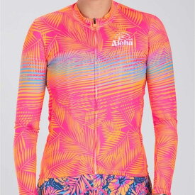【Zoot】Women Club Aloha Cycle LS Sun Stop Jersey トライアスロンウエア サイクルジャージ トップス 長袖 レディース ZFC18015