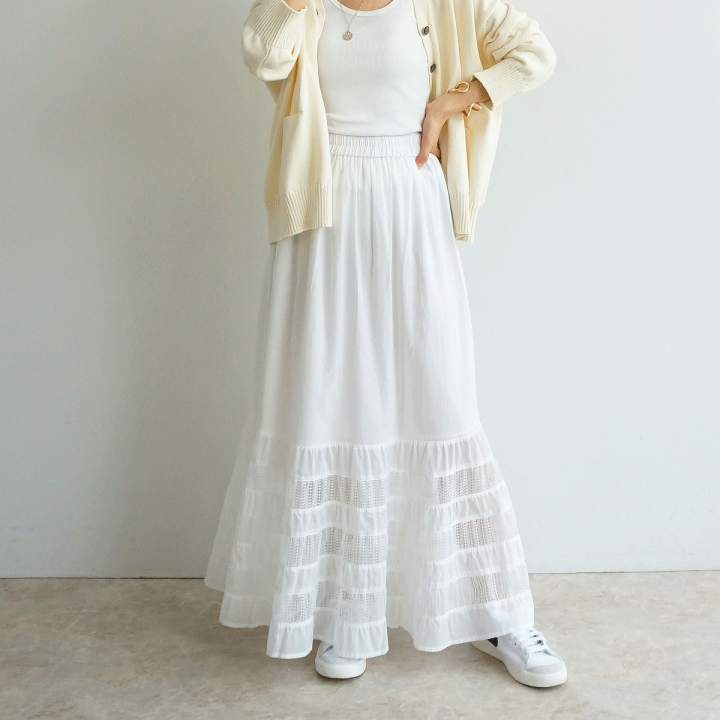 ★Coast ホワイトレース ティアードフレア 魅惑的マキシ★ 楽天市場】レースティアードスカート : FASHFREN