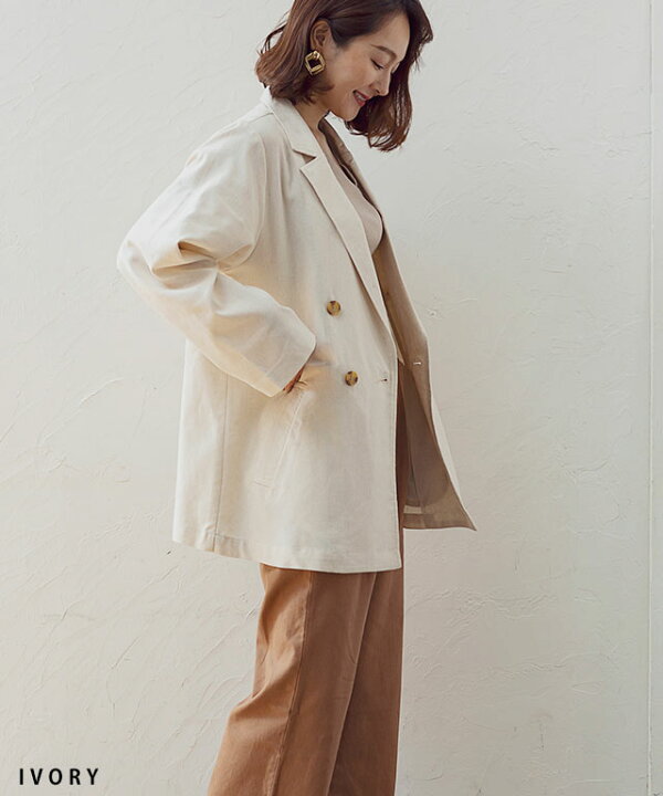 送料込＊新品 ZARA WOMAN リネンジャケット ベージュテーラード 通勤 