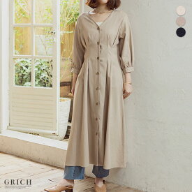 楽天市場 ノーカラーシャツワンピースの通販