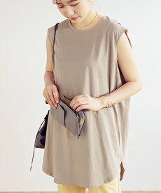 [1908円クーポン利用で] タンクトップ レディース ロング丈 タンクトップ チュニック ノースリーブ tシャツ レディース トップス Tシャツ カットソー レディース 二の腕カバー ノースリーブ 夏 春 無地 きれいめ カジュアル ラウンドヘム Aライン 半袖[210401]