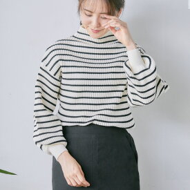 ぽわん袖 ニット【2990円クーポン利用で】リブニット レディース ボリューム袖 長袖 五分袖 大人可愛い バルーンスリーブ オフネック ボリュームスリーブ 二の腕カバー 体型カバー トップス バルーン袖 袖ポワン 袖ぽわん M L 洗えるニット 201041