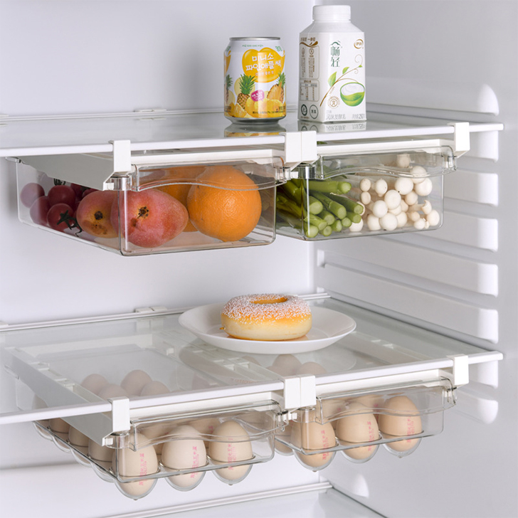 食品 管理 吊り下げ 収納 冷蔵庫 整理 取り付け簡単 追加棚 省スペース
