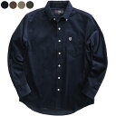 MR.VAN ミスターヴァン 2025秋冬 ボタンダウン コーデュロイ シャツ / ロゴ 刺繍 長袖 コットン混 コールテン コール天 メンズ トップス カジュアル ブランド 敬老の日 クリスマス ギフト プレゼント SHIRT