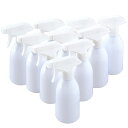 【10本組】スプレーボトル 300ml 詰替用ボトル 詰替え容器 空ボトル 容器 トリガーボトル スプレー式 丸型白色 除菌スプレー 抗菌 消臭 除菌 マスクスプレー 掃除 キッチン 台所 お風呂 トイレ 【 日本製 アロマ液 無香料5本 プレゼント！おまかせ 国産 】