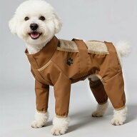 犬用レインウェア ドッグレインコート ロンパース 小型犬 中型犬 四足カバー 背中マジックテープ 泥汚れ…