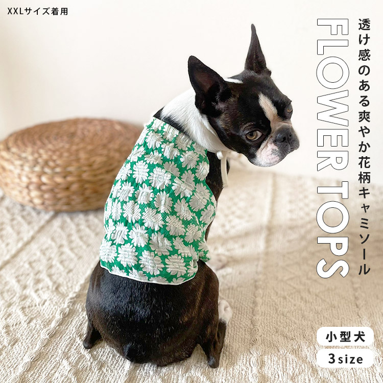 【楽天市場】ドッグウェア 肩リボンフラワーキャミソール 犬 服 犬