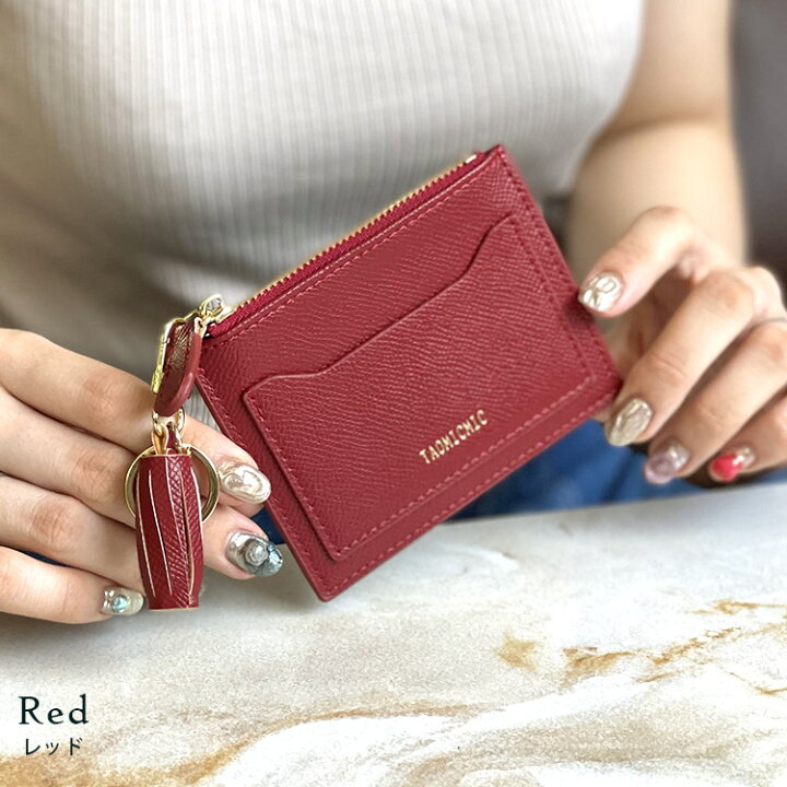 コインケース 財布  ミニ財布 韓国 プレゼント コンパクト 高見え 赤 レッド