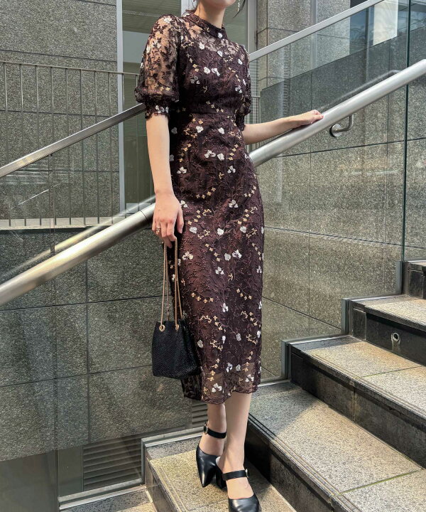楽天市場】アンティーク刺繍レースドレス パーティードレス 結婚式 花 