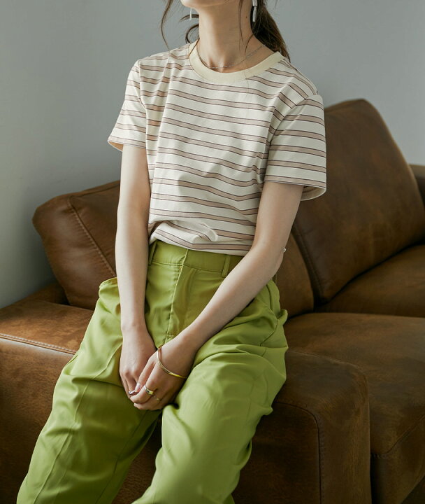楽天市場】マルチボーダー Tシャツ レディース 半袖 五分袖 シャツ  