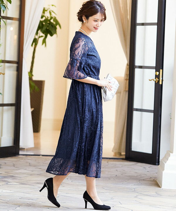 人気を誇る 結婚式 ワンピース パーティードレス ドレス レース 袖あり 刺繍 披露宴 二次会 お呼ばれ 謝恩会 卒業パーティー 大学生 卒業式 ロング ドレス ロング丈 Recomenda Co