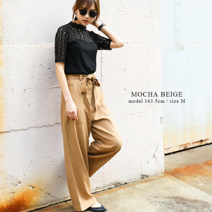 楽天市場 麻 リネンワイドパンツ レディース ベイカーパンツ デニム リネンパンツ パンツ リネン 麻 秋 大きいサイズ 黒 ハイウエスト レーヨン ワンマイルウェア 涼しい リラックス S M L Ll 美脚 ボトムス リボン ウエストゴム 無地 Fashionletter ファッションレター