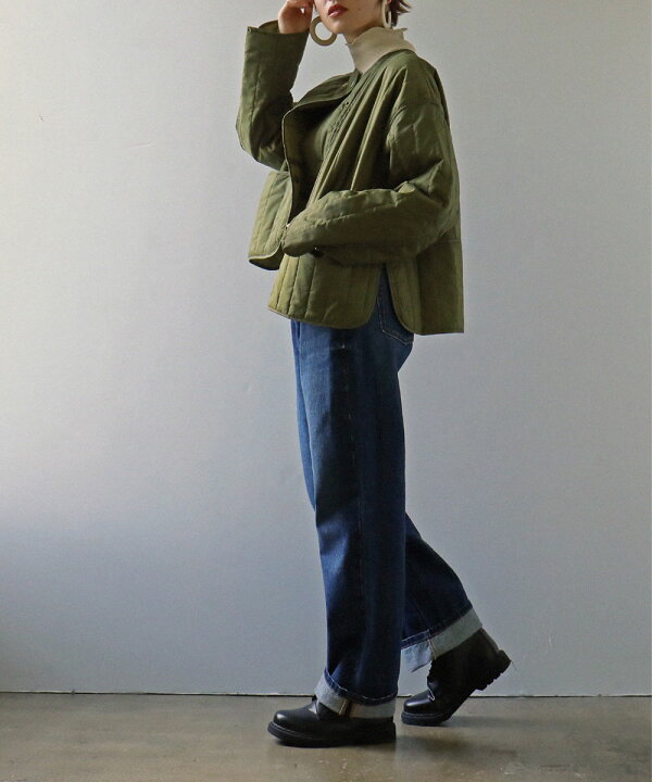 楽天市場 ミリタリーライクな軽アウター ノーカラーキルティングブルゾン アウター ブルゾン ジャケット レディース インナーダウン 軽い 中綿 ショート ノーカラー リップストップ ビッグシルエット オーバーサイズ Fashionletter ファッションレター