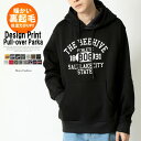 パーカー メンズ 裏地フリース プリント プルパーカー ドロップショルダー トップス ロゴ フーディー 秋冬