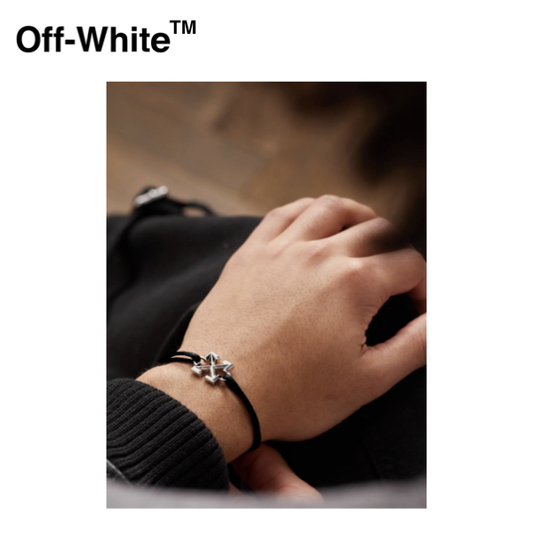 【楽天市場】OFF-WHITE Arrow Silver-Tone Cord Bracelet 2023SS