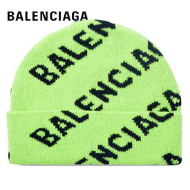 BALENCIAGA Logo-Intarsia Beanie Green 2020AW バレンシアガ ロゴインターシャ ビーニー メンズ グリーン 2020-2021年秋冬