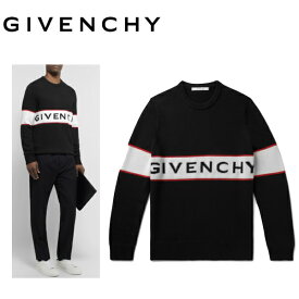GIVENCHY Logo-Intarsia Wool Sweater Mens Black 2020AW ジバンシー ロゴインターシャ ウールセーター メンズ ブラック 2020-2021年秋冬