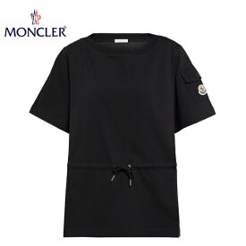 MONCLER Drawstring cotton T-shirt Black 2023SS ドローストリング コットン Tシャツ ブラック 2023年春夏
