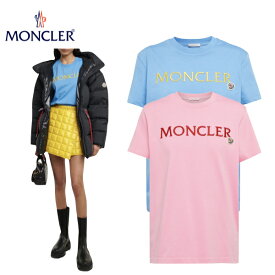 【2colors】MONCLER Logo cotton jersey t-shirt Lt blue / pink 2023SS ロゴコットン ジャージー Tシャツ Lt ブルー / ピンク 2023年春夏